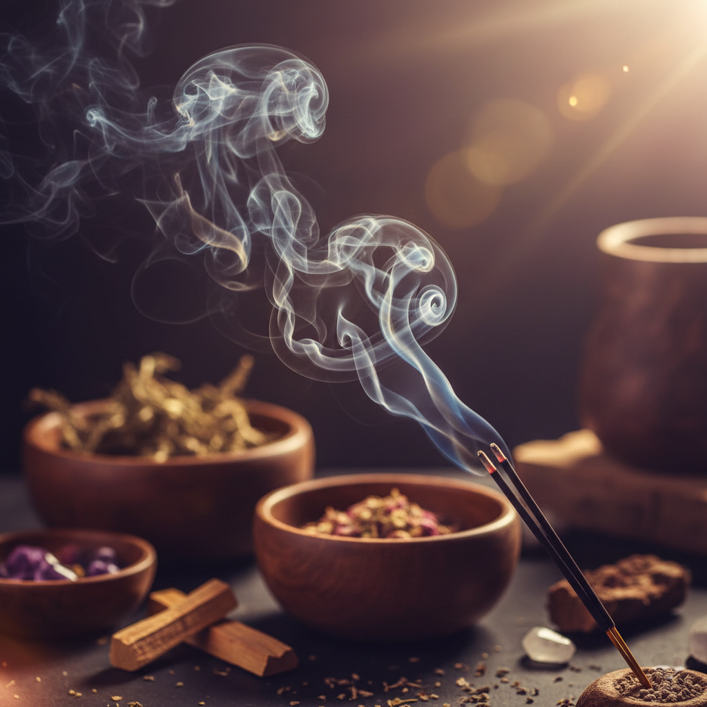 Incienso en la mesa